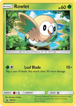 SM Black Star Promos Rowlet Pokémon card